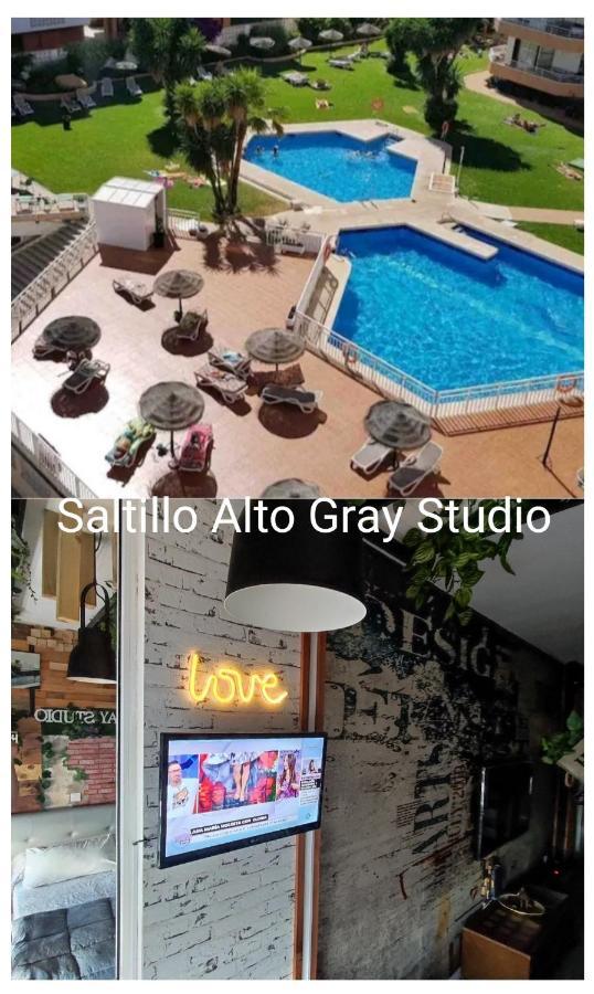 Saltillo Alto Gray Studio. Vistas Al Mar Y Piscina Torremolinos Eksteriør billede